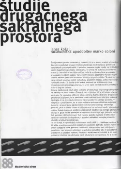 Marko Coloni - Študije drugačnega sakralnega prostora